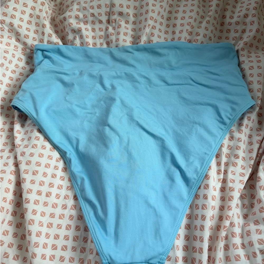 Monday Swimwear Light Blue High-Waist Bikini bottoms